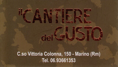 Biglietto da visita - Il Cantiere Del Gusto Biglietto da visita - Il Cantiere Del Gusto